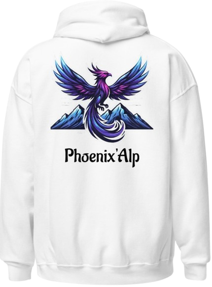 Sweat à capuche blanc - Phoenix'Alp