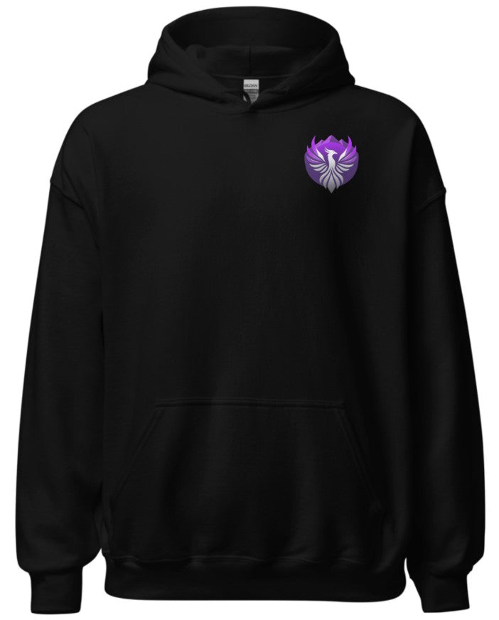 Sweat à capuche noir  - Phoenix'Alp